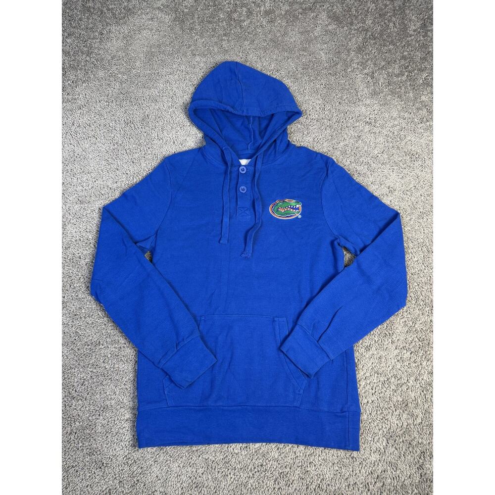 Florida Gators Sweatshirt Mens M Blue Thermal Henley NCAA Football Colony